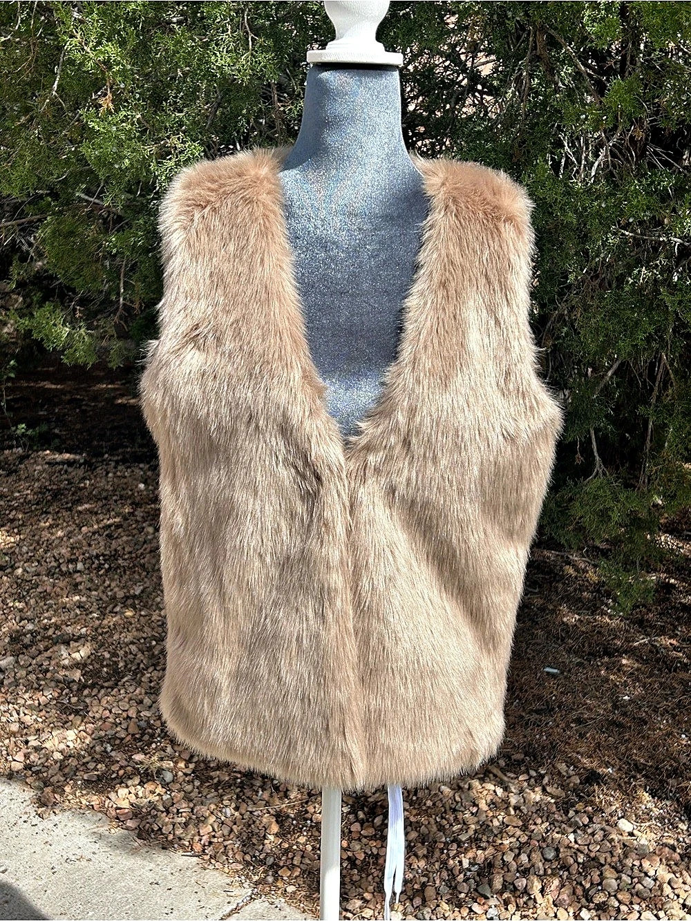 Joie Faux Fur Vest in Brown Size Small Like New